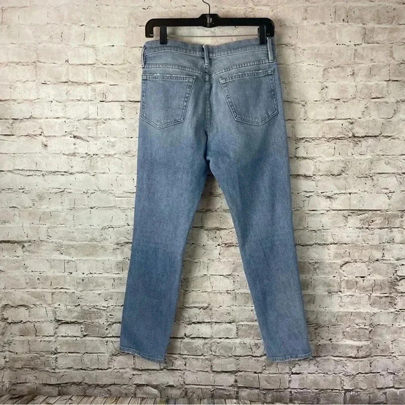 FRAME Denim Le Boy Size 29 Jeans Distressed MCLANE Cotton Stretch Mid Rise - Picture 8 of 9